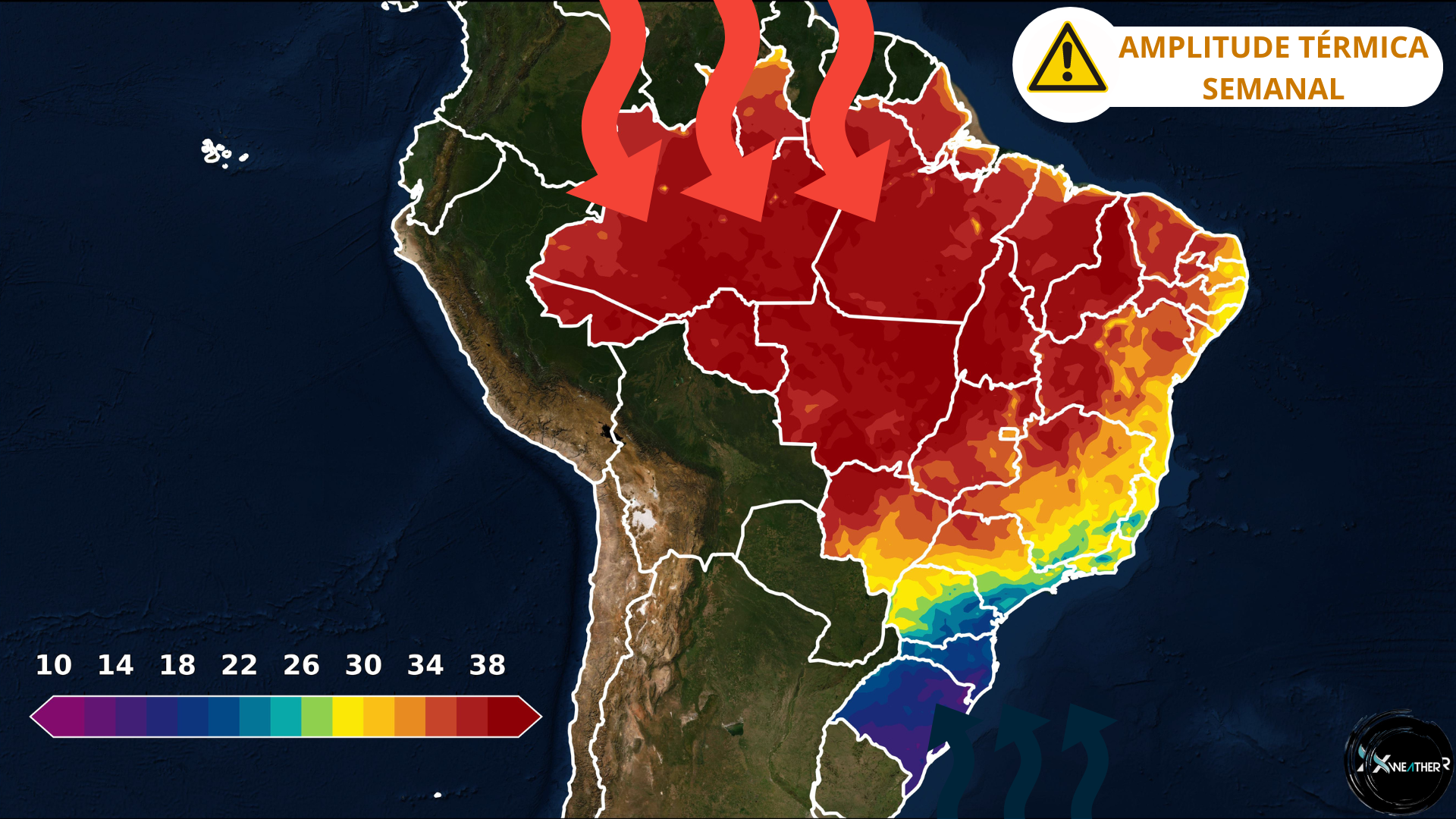 onda de calor no Brasil