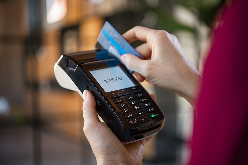 máquina de pagamento de cartão de crédito